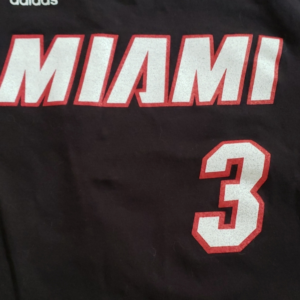 Adidas Miami Heat Wade T Shirt in size S - Picture 4 of 7